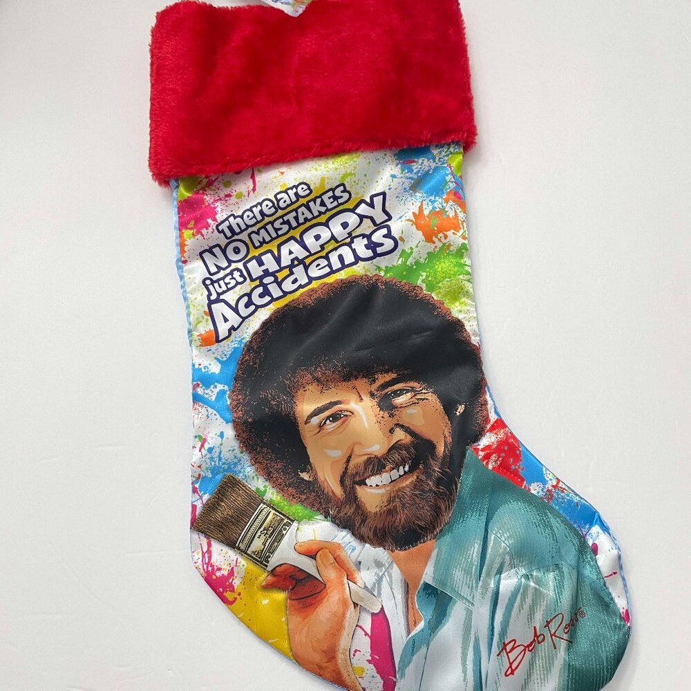 NWT Bob Ross  Holiday Christmas Stocking